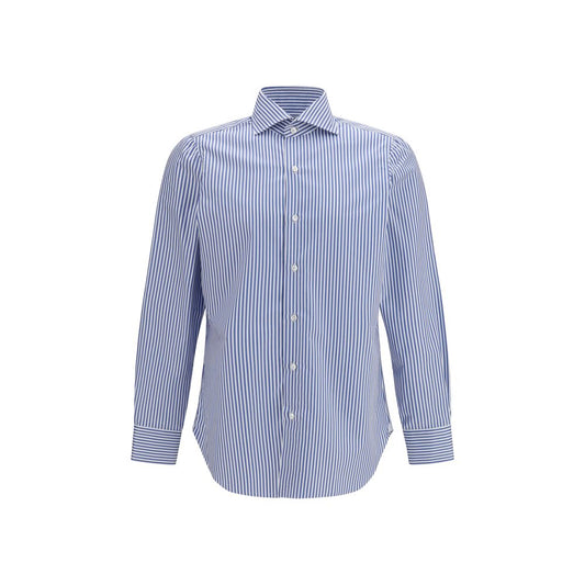 Blue Cotton Pattern Shirt
