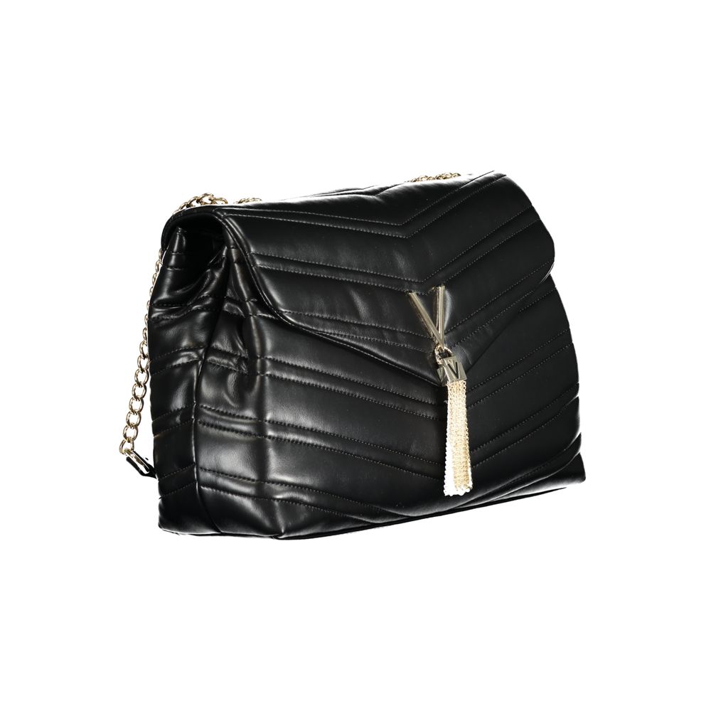 Nero Polyurethane Women's Bag with Chain Shoulder Strap