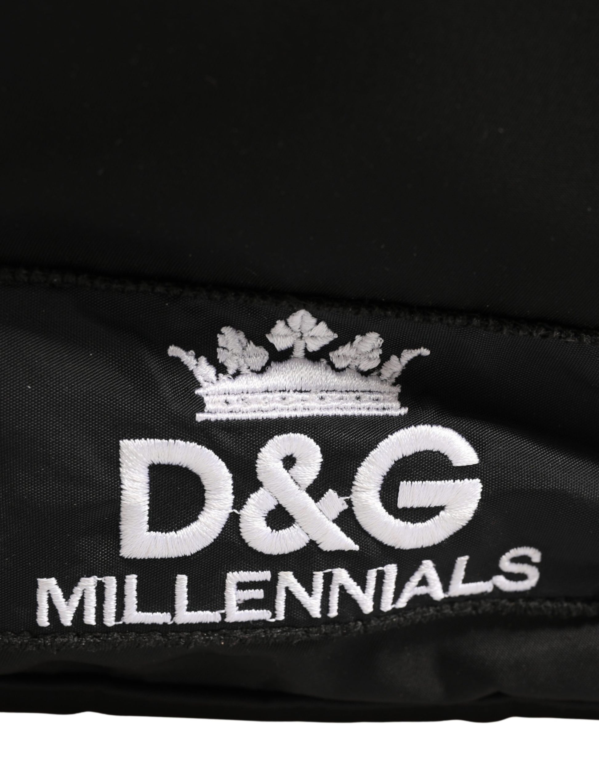 Men Black #DG LOVE Logo Patches Nylon Backpack Bag
