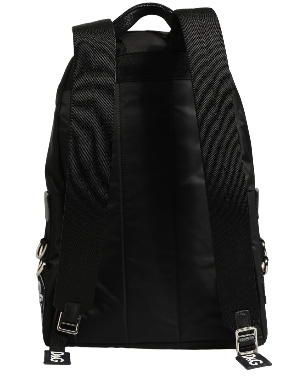 Men Black #DG LOVE Logo Patches Nylon Backpack Bag