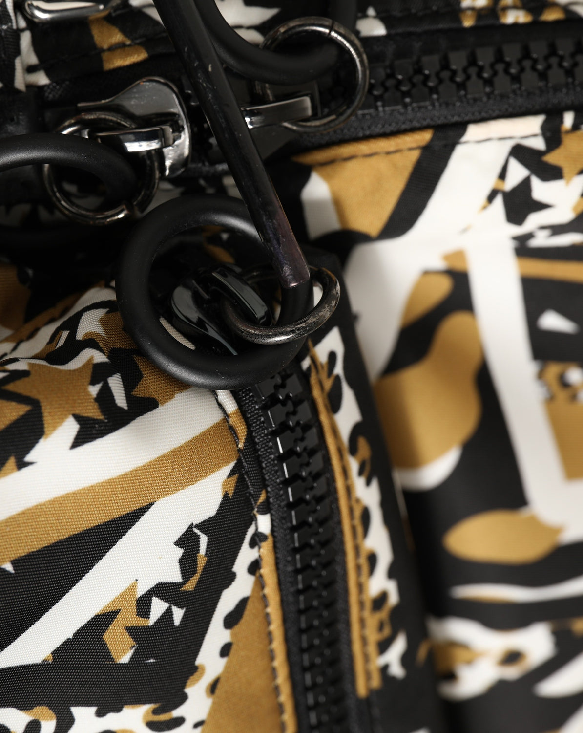 Multicolor Star Nylon School Travel Backpack Borse Bag
