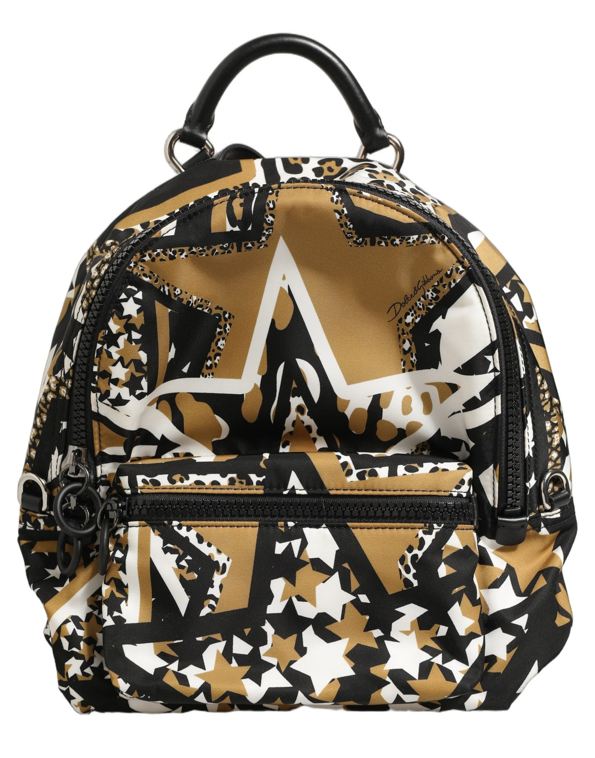 Multicolor Star Nylon School Travel Backpack Borse Bag