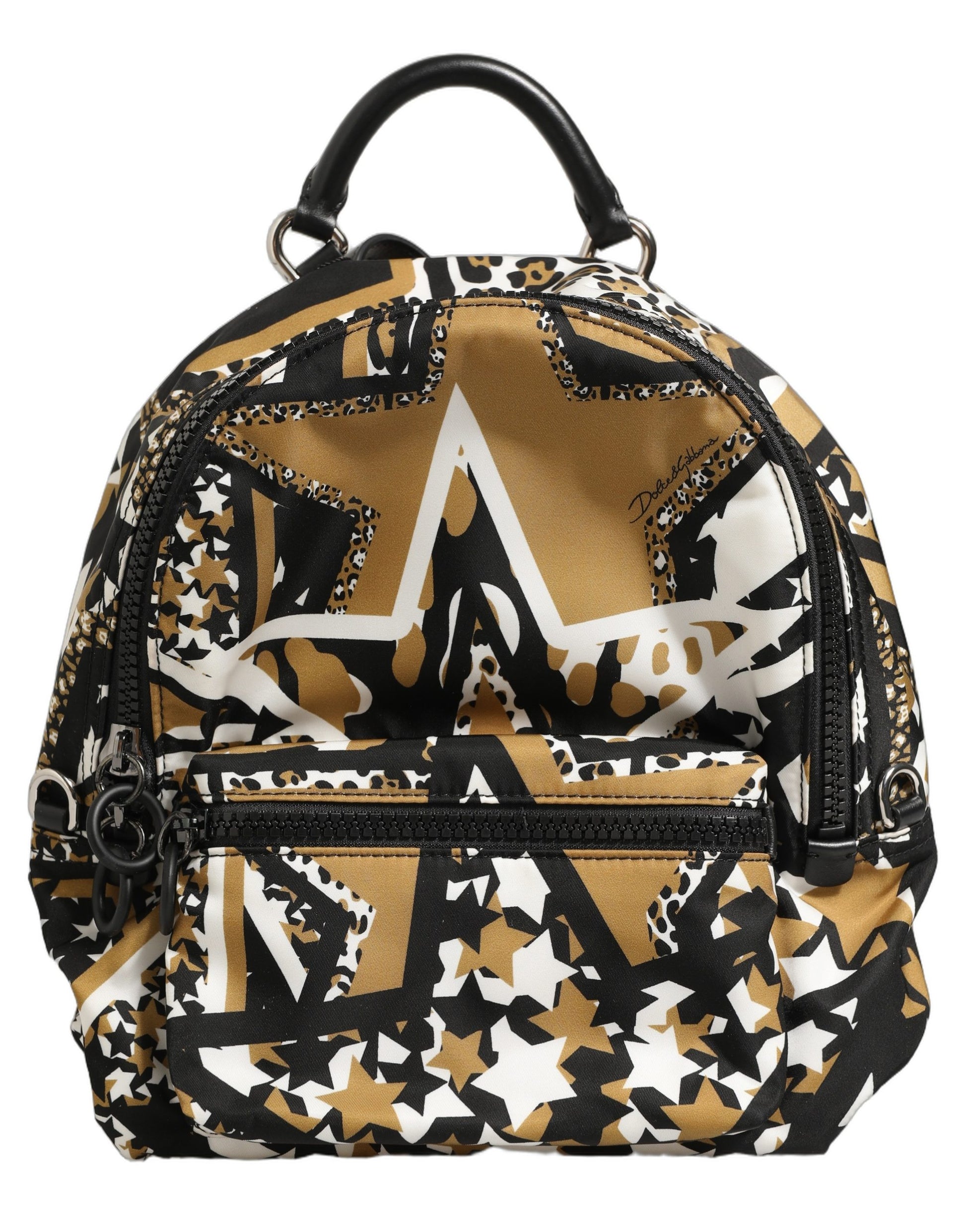 Multicolor Star Nylon School Travel Backpack Borse Bag