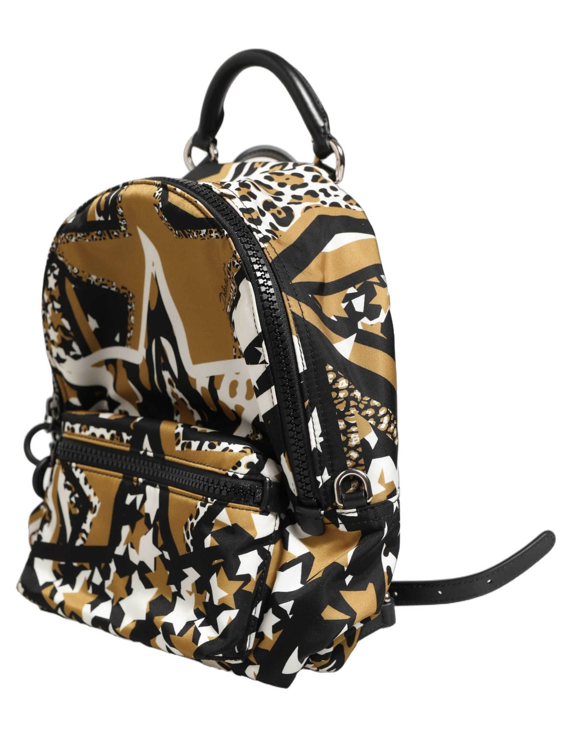 Multicolor Star Nylon School Travel Backpack Borse Bag