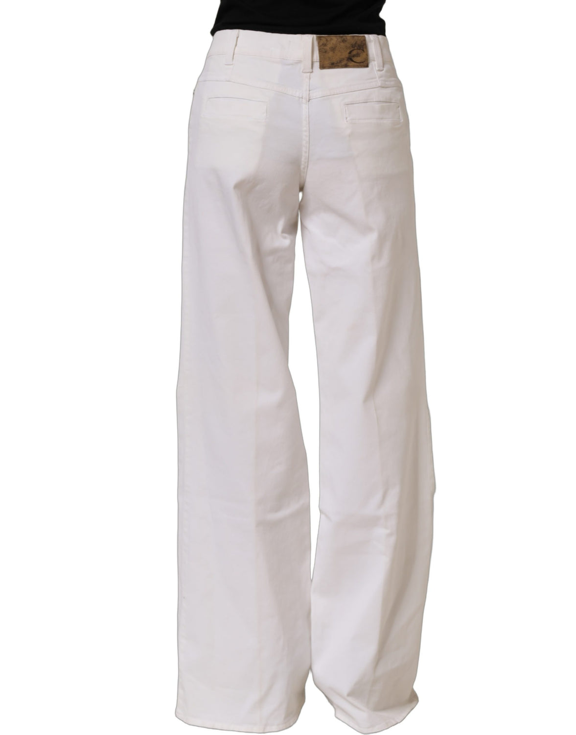 White High Waist Wide Leg Denim Trouser Jeans
