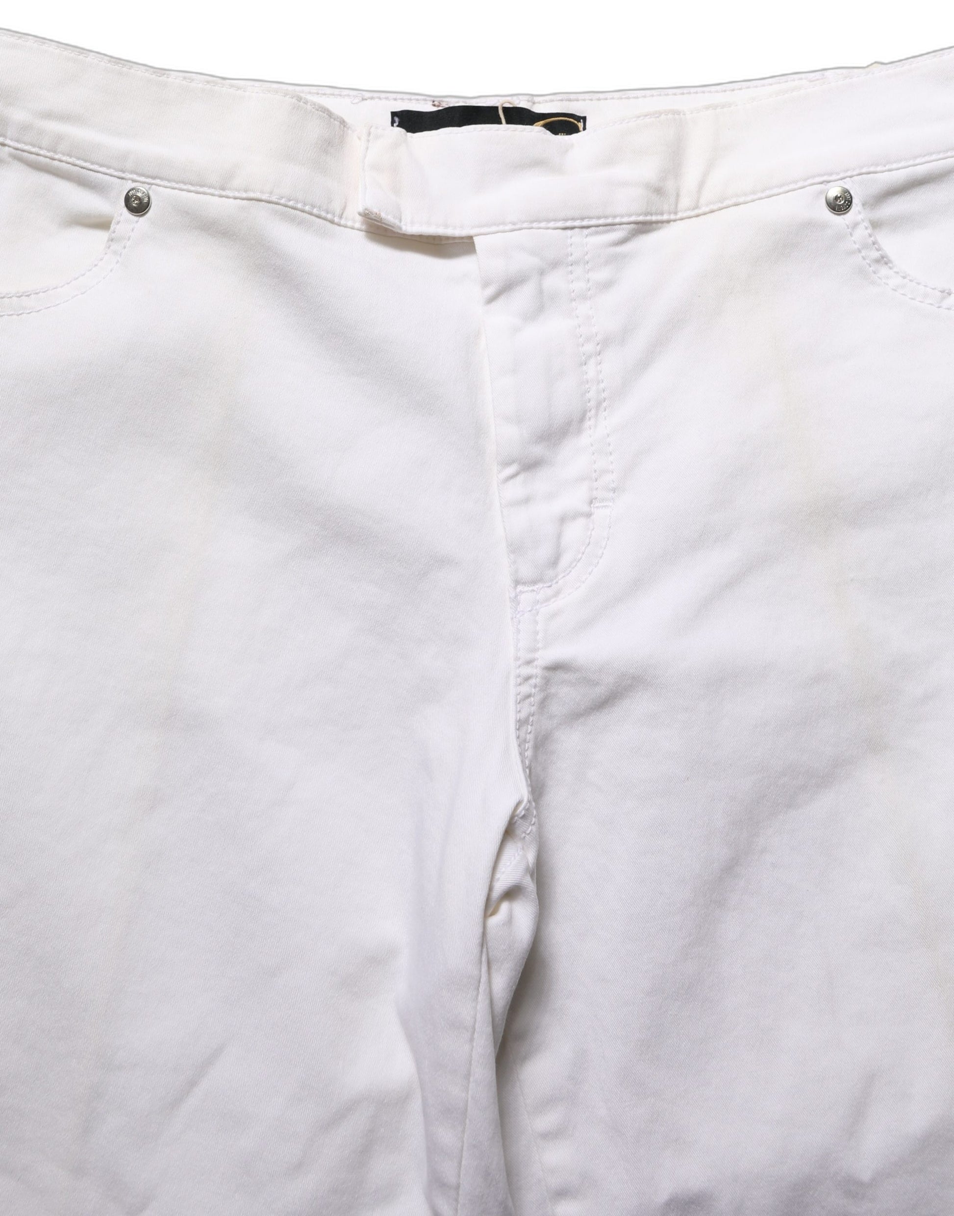White High Waist Wide Leg Denim Trouser Jeans