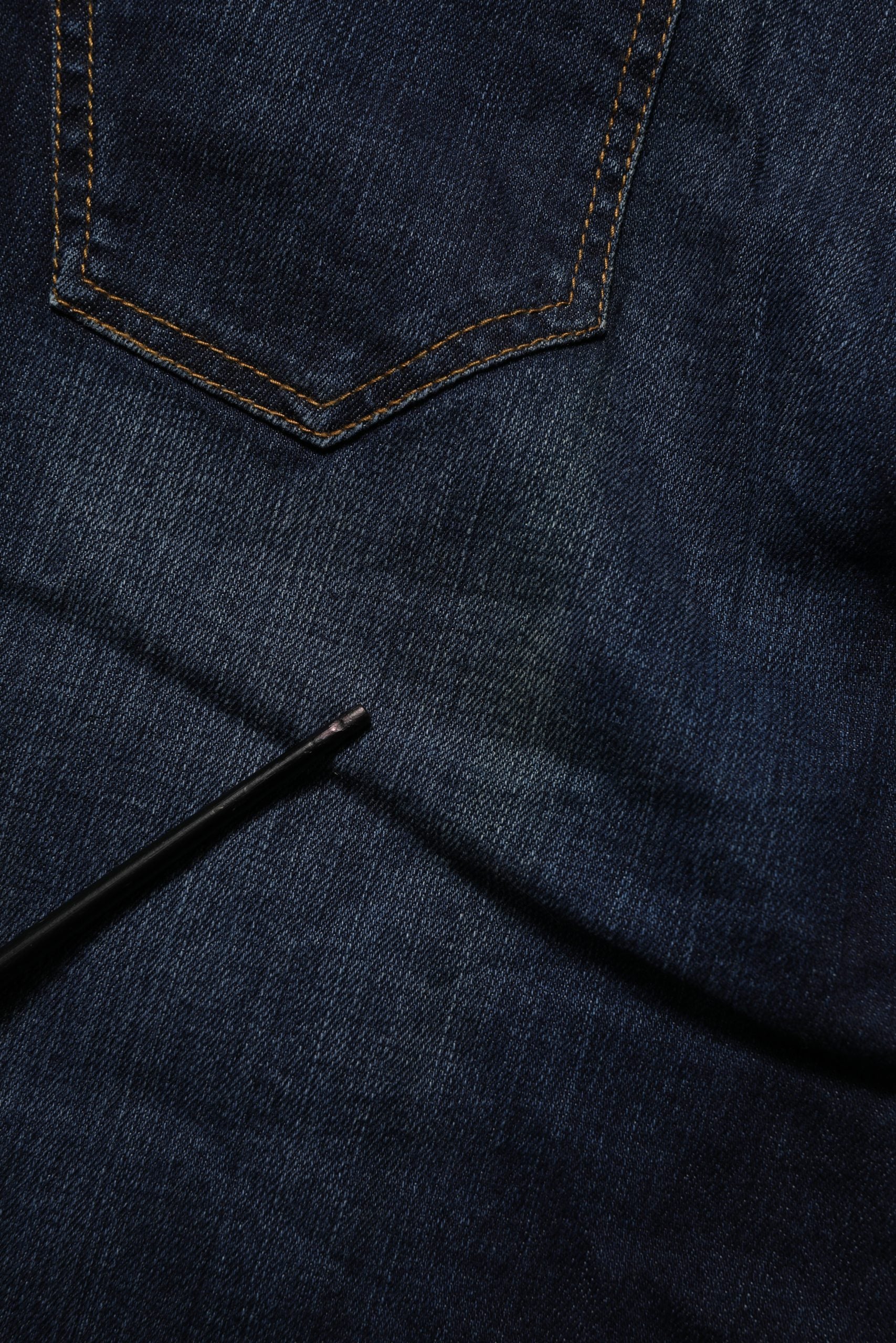 Dark Blue Washed Mid-Waisted Flared Denim Casual Jeans