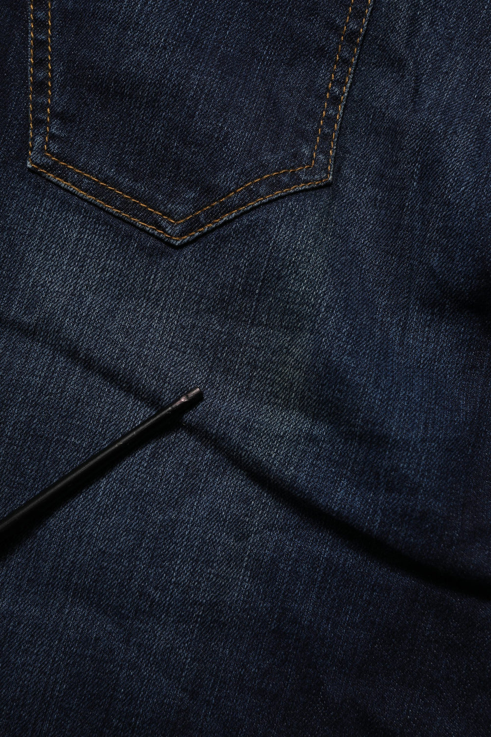 Dark Blue Washed Mid-Waisted Flared Denim Casual Jeans