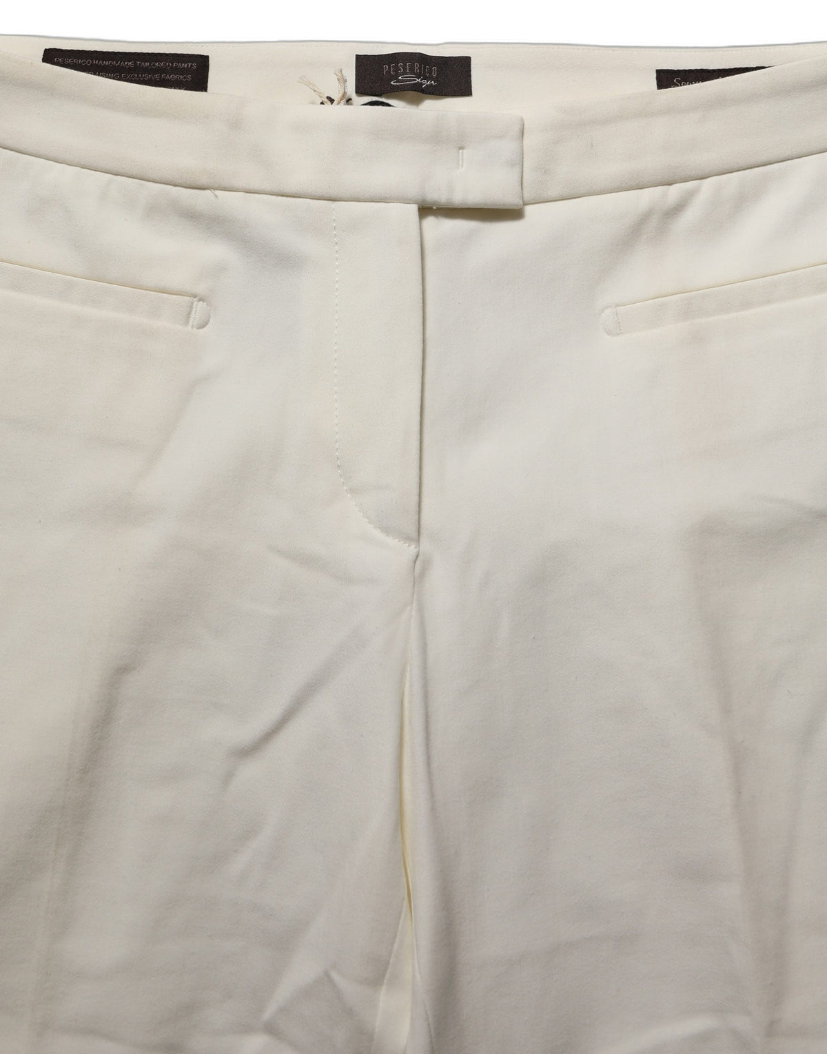 Off White MidWaist Tapered Women Chino Trouser Pants