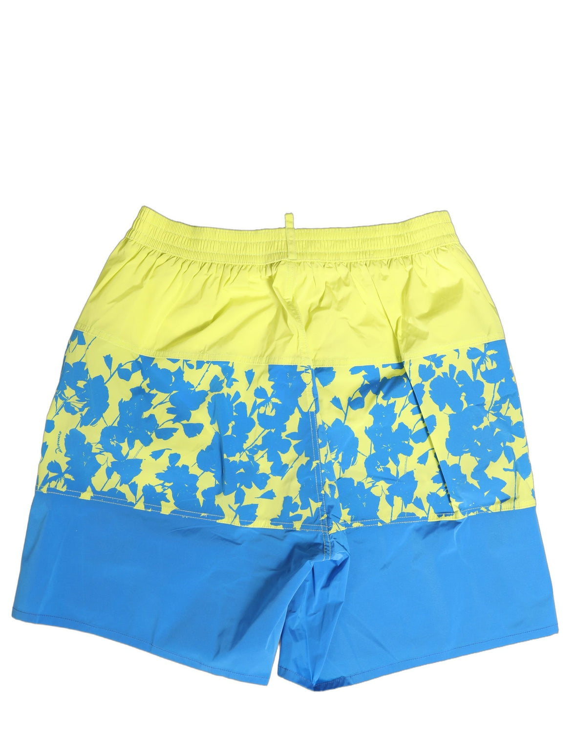Blue Yellow Floral Boxer Shorts Beachwear Swimwear