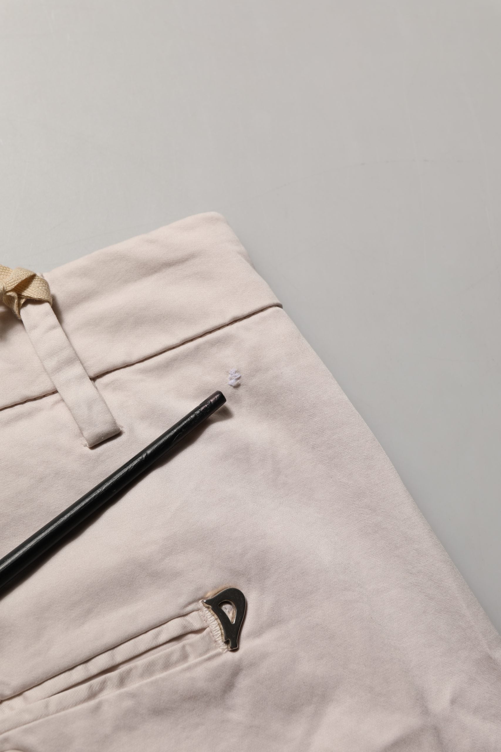 Beige Low Waist Tapered Women Cropped Trousers Pants