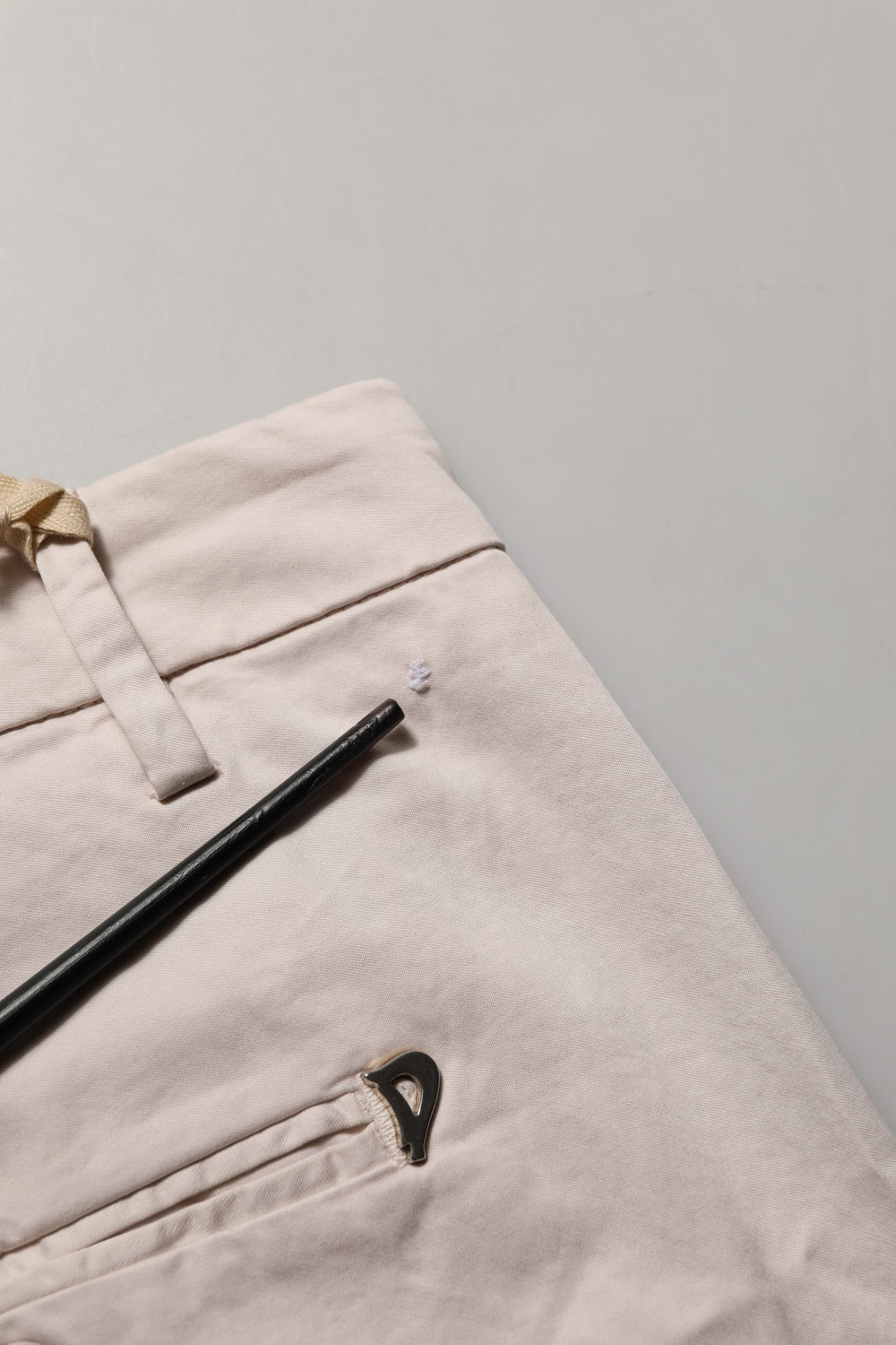 Beige Low Waist Tapered Women Cropped Trousers Pants