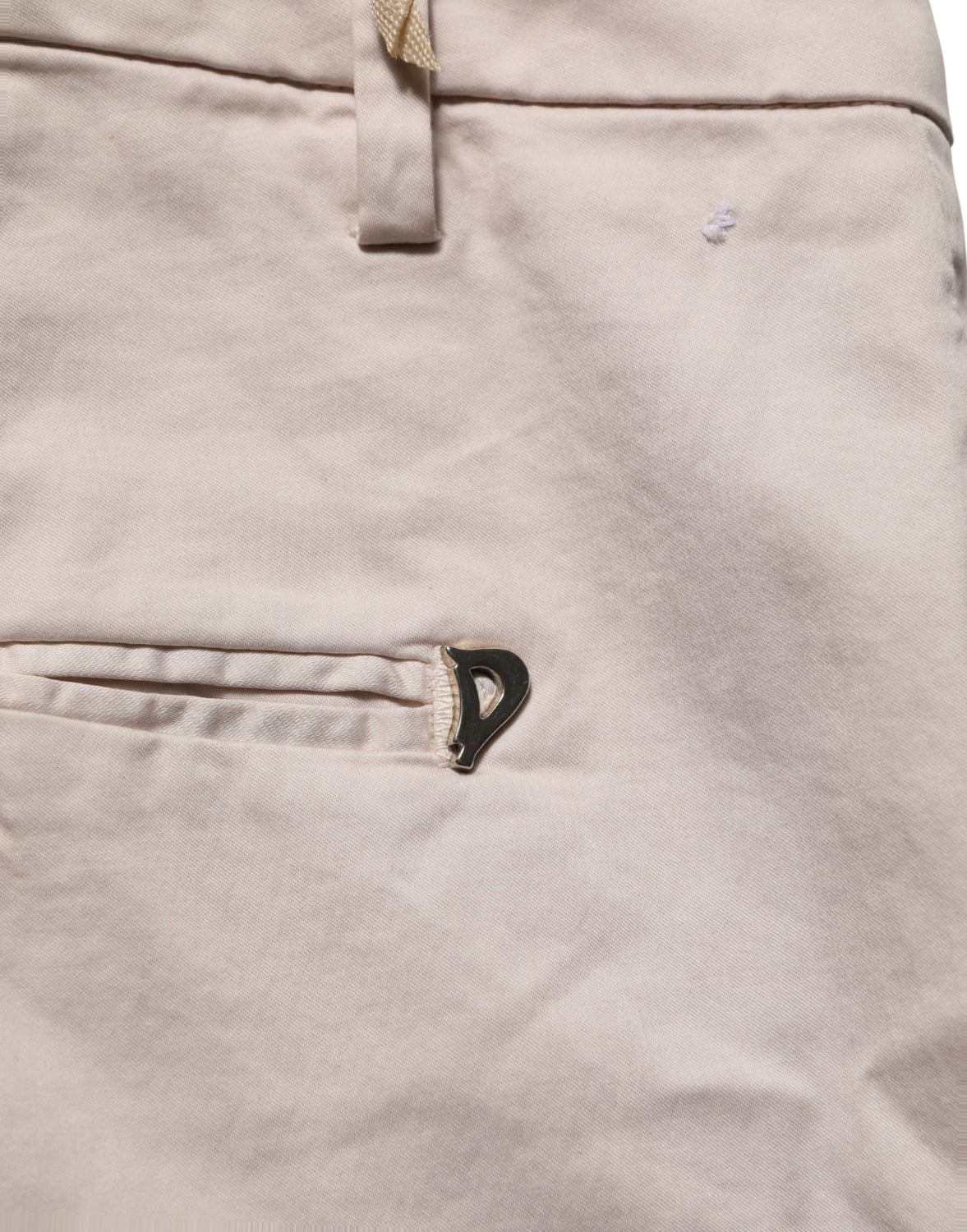 Beige Low Waist Tapered Women Cropped Trousers Pants