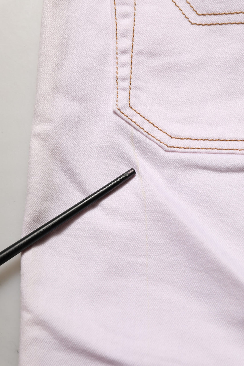 Light Pink Cotton Mid Waist Denim Trouser Jeans