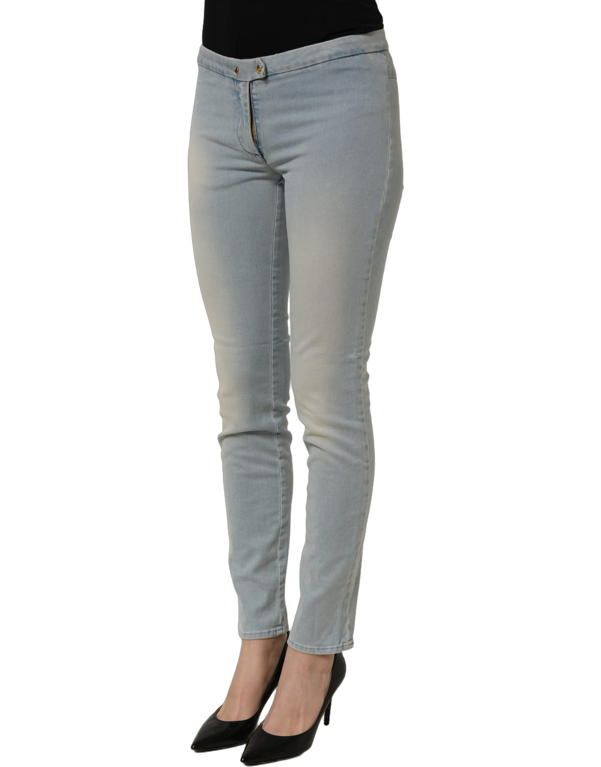 Light Blue Washed Stretch Skinny Denim Trouser Women Jeans