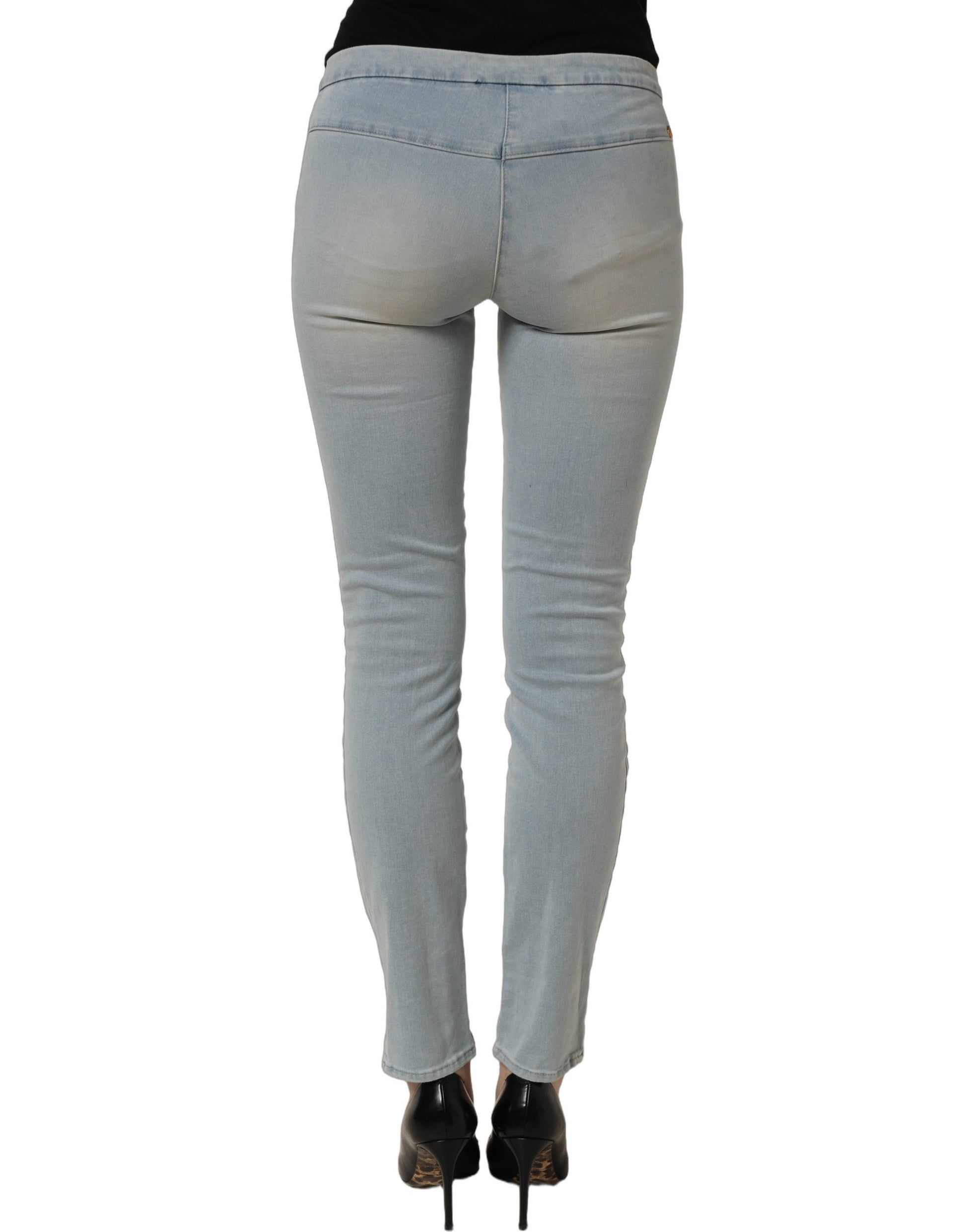 Light Blue Washed Stretch Skinny Denim Trouser Women Jeans