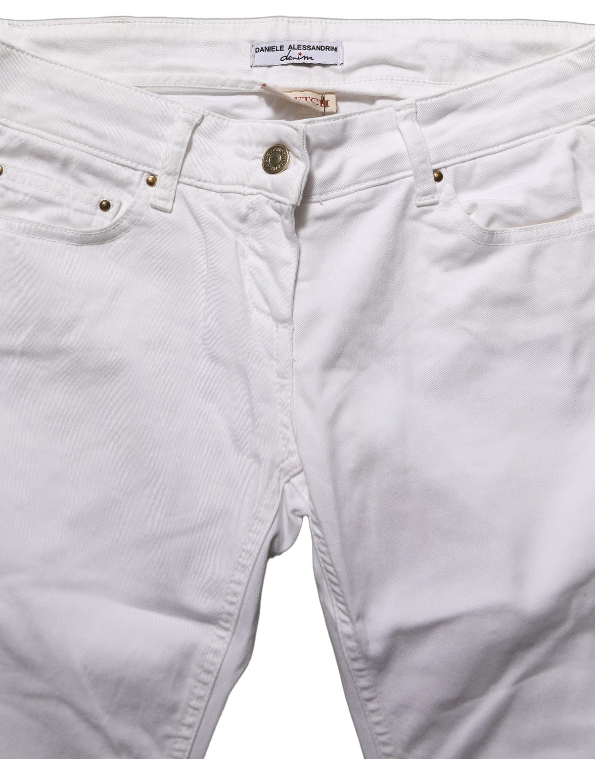 White Cotton Stretch Skinny Denim Jeans