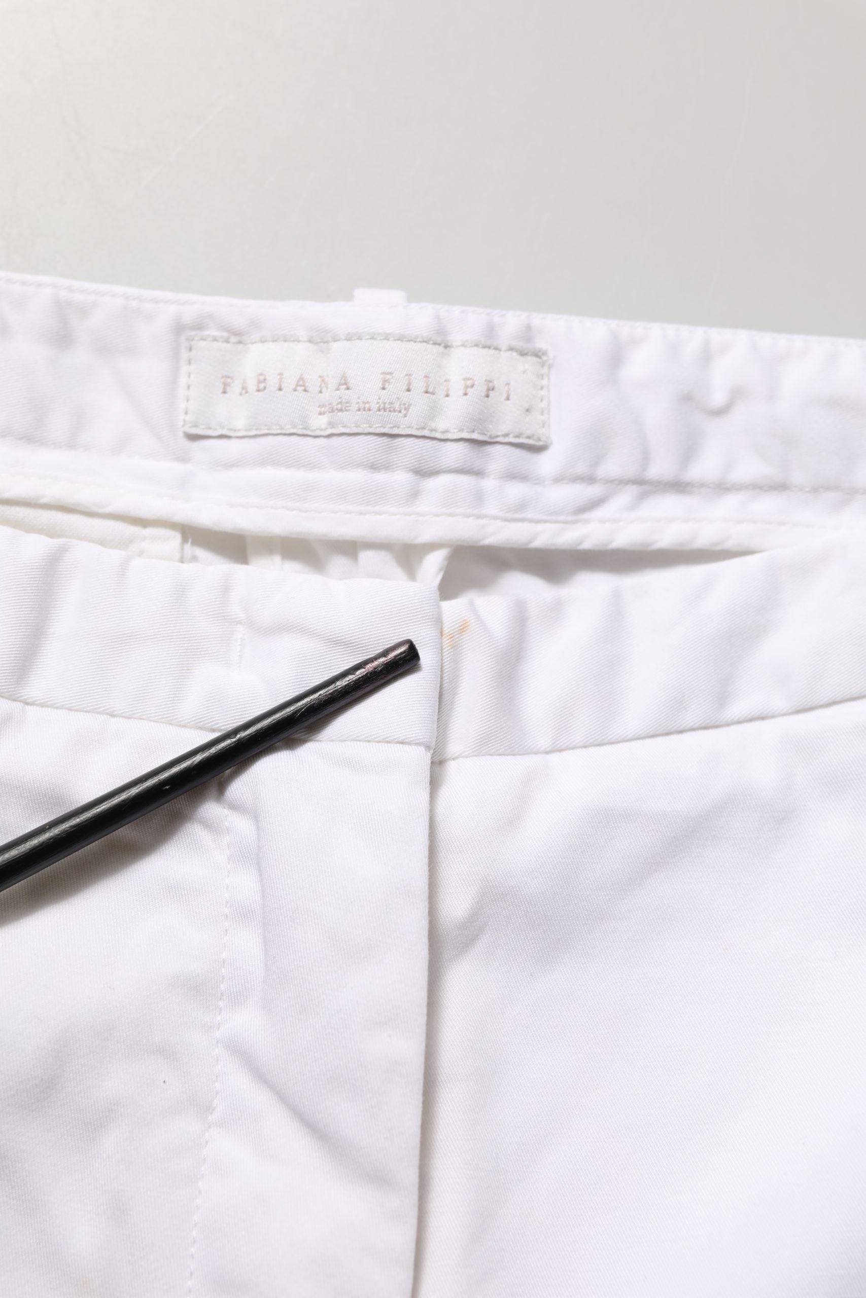 White Low Waist Straight Formal Trouser Pants