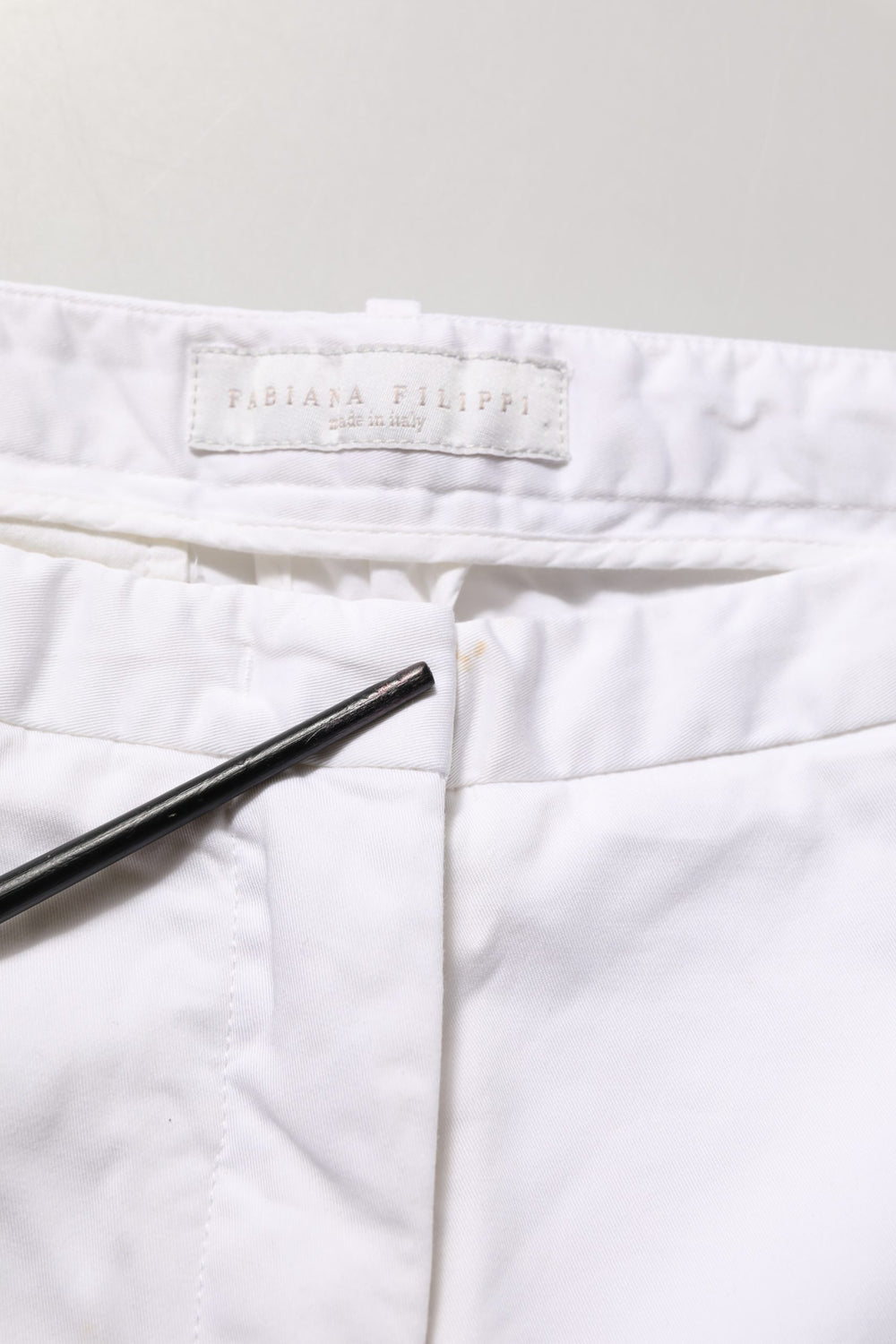 White Low Waist Straight Formal Trouser Pants