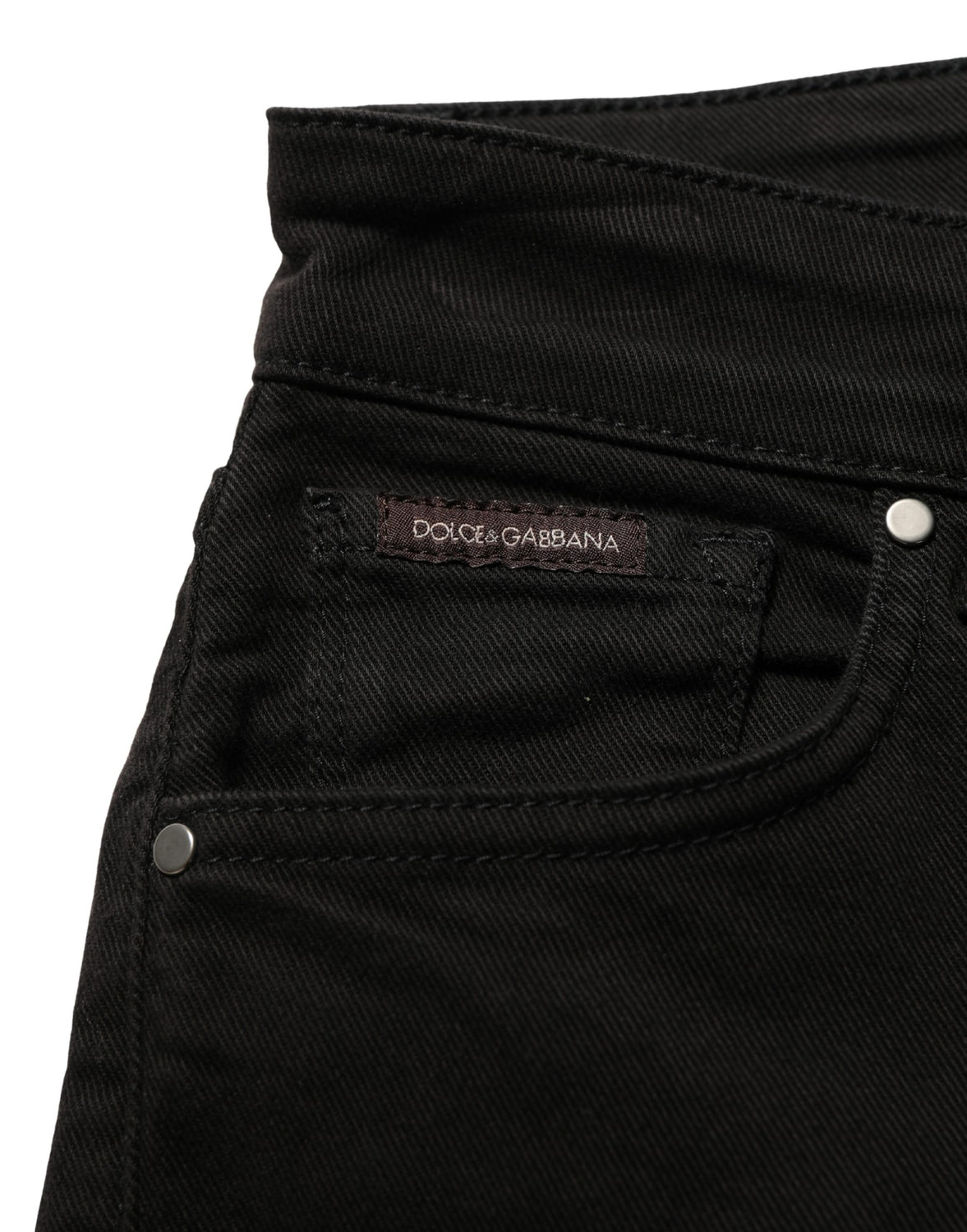 Black Cotton Stretch Skinny Denim Jeans