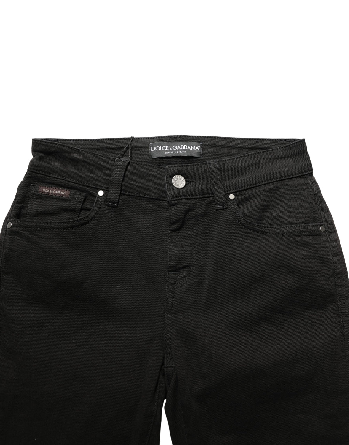 Black Cotton Stretch Skinny Denim Jeans