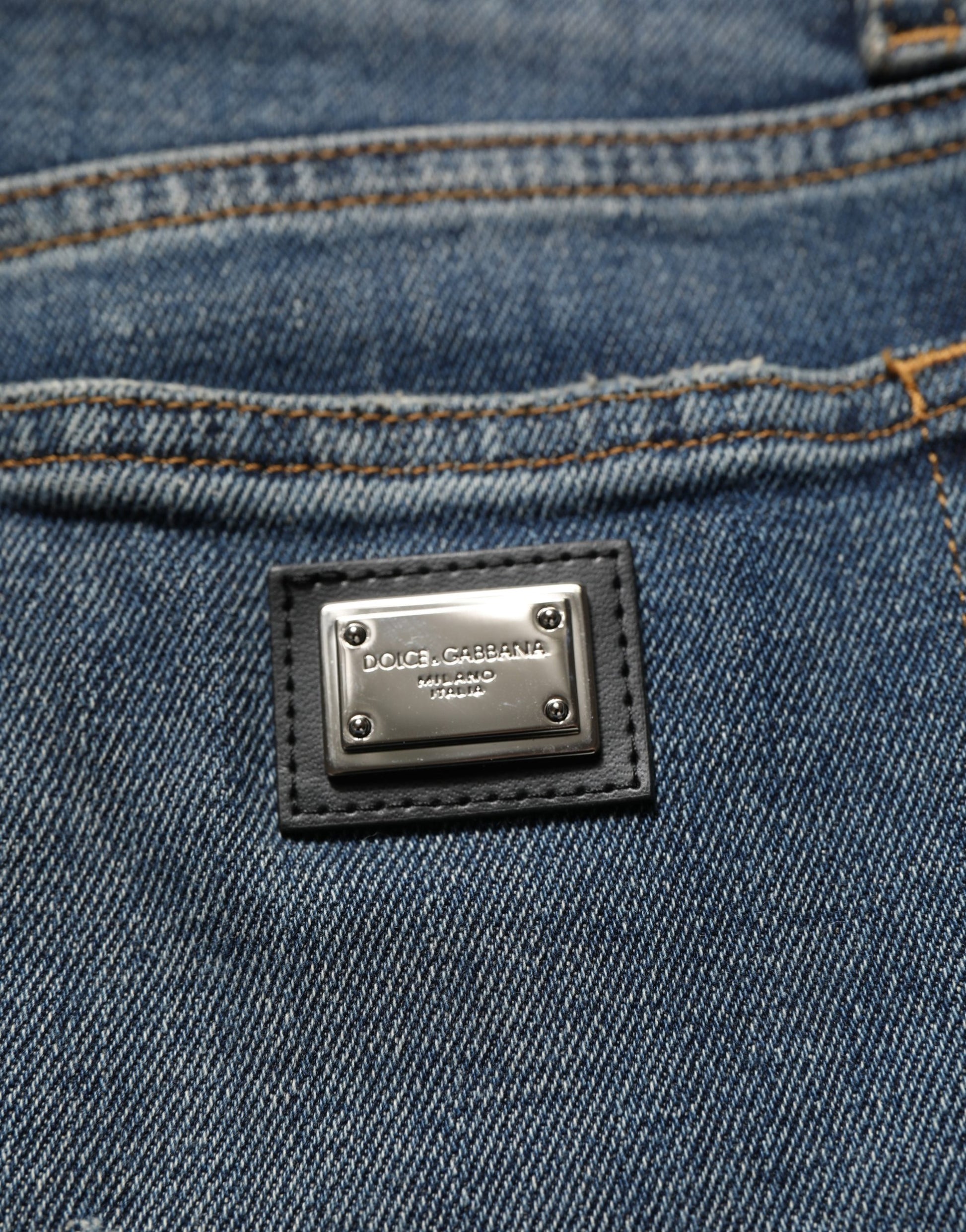 Blue Cotton Stretch Skinny Denim Trouser Jeans