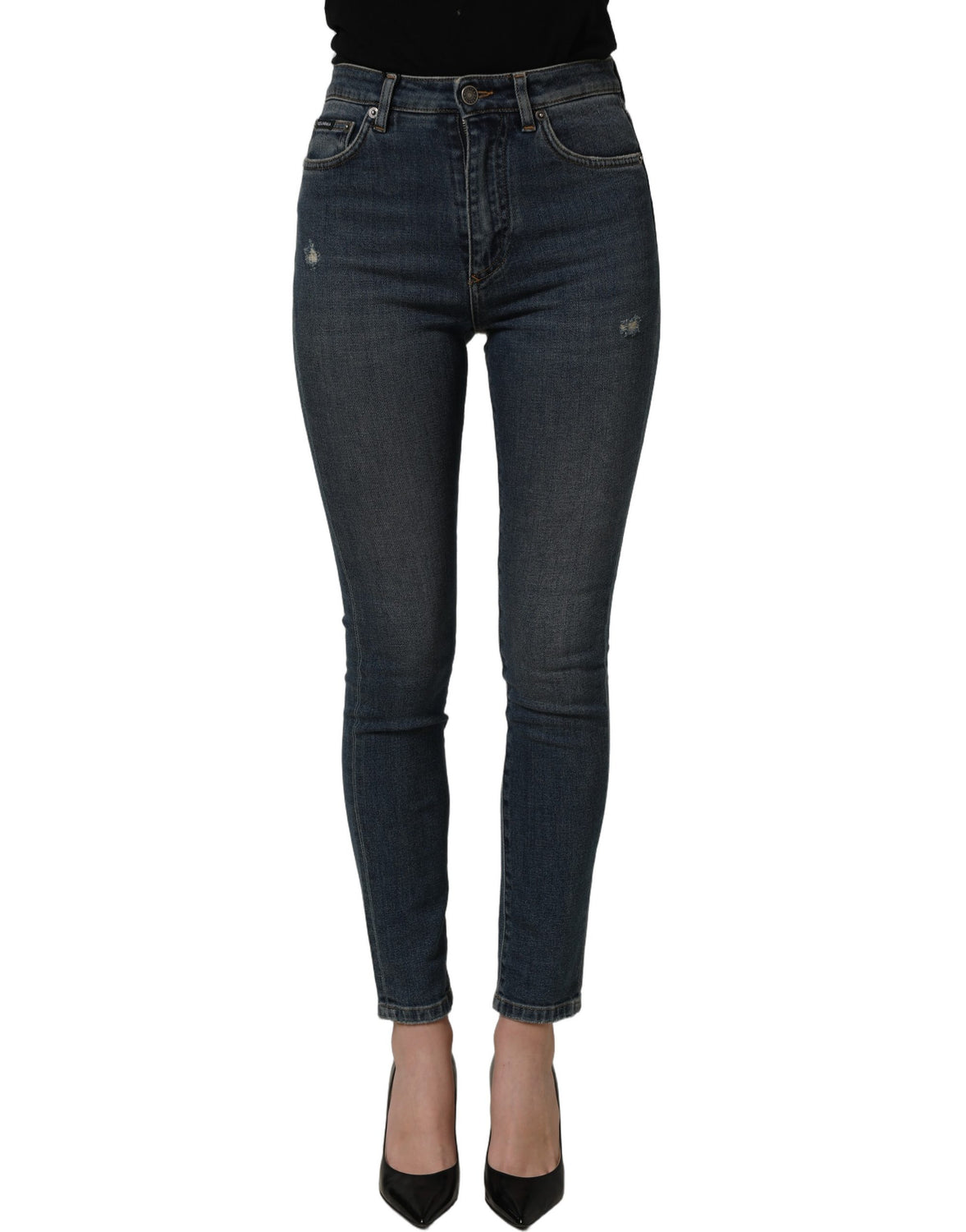 Blue Cotton Stretch Skinny Denim Trouser Jeans