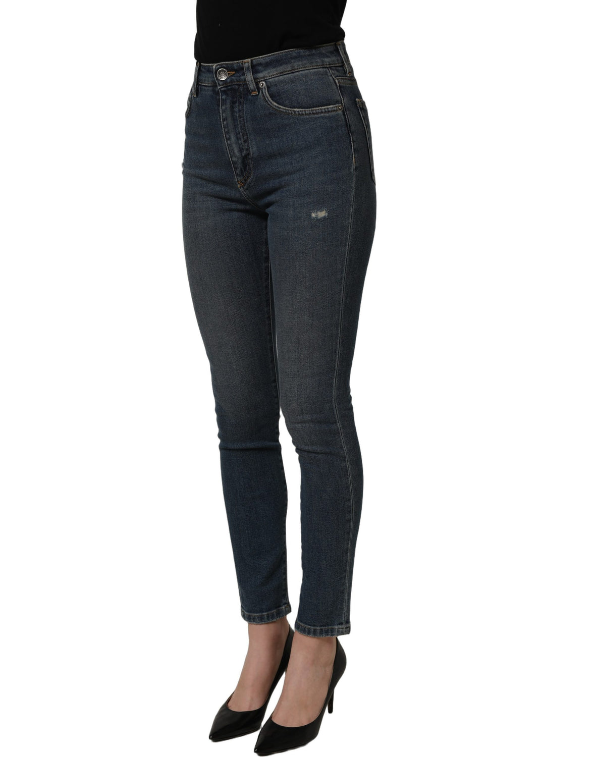 Blue Cotton Stretch Skinny Denim Trouser Jeans