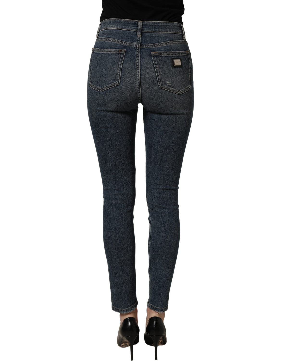 Blue Cotton Stretch Skinny Denim Trouser Jeans