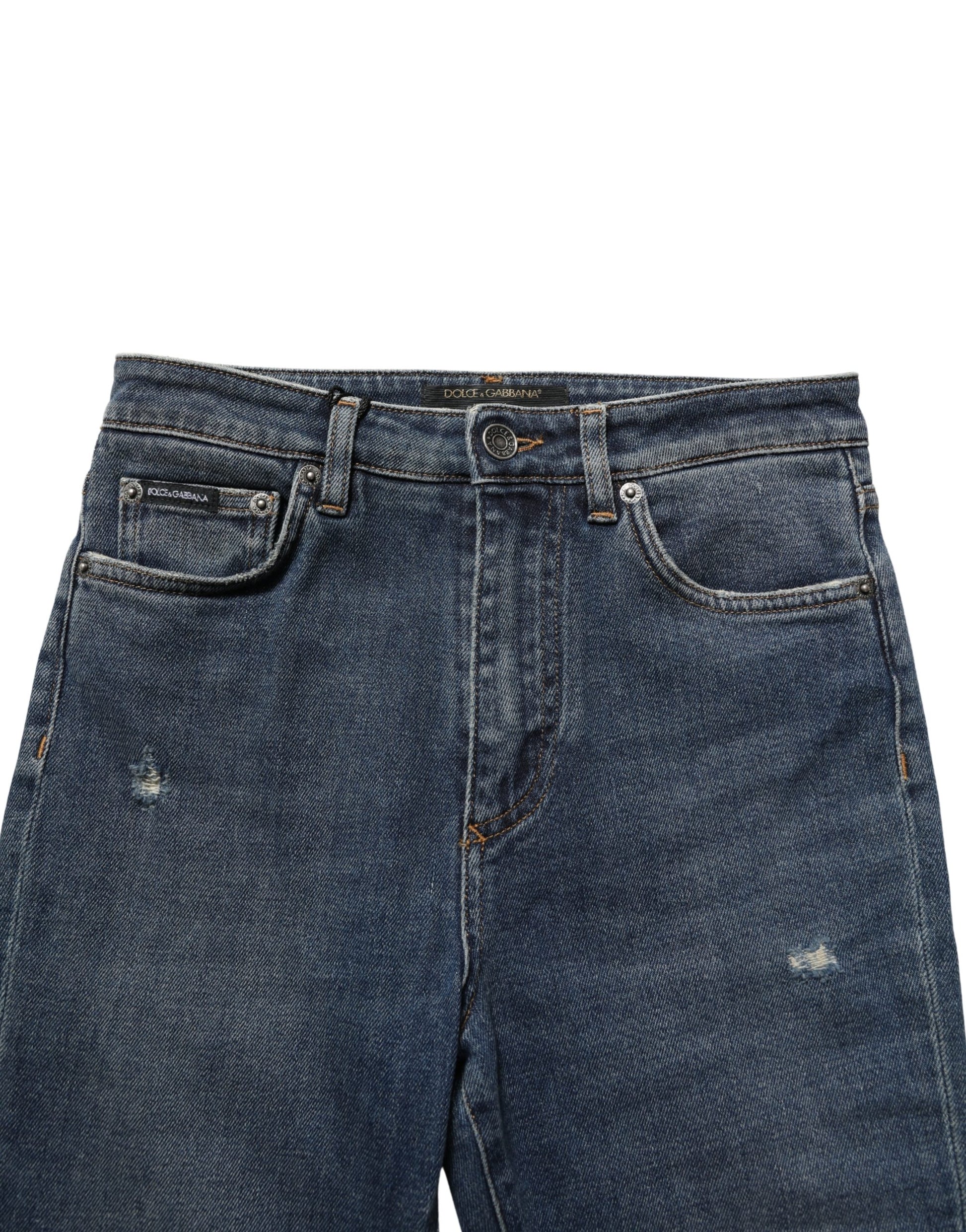 Blue Cotton Stretch Skinny Denim Trouser Jeans