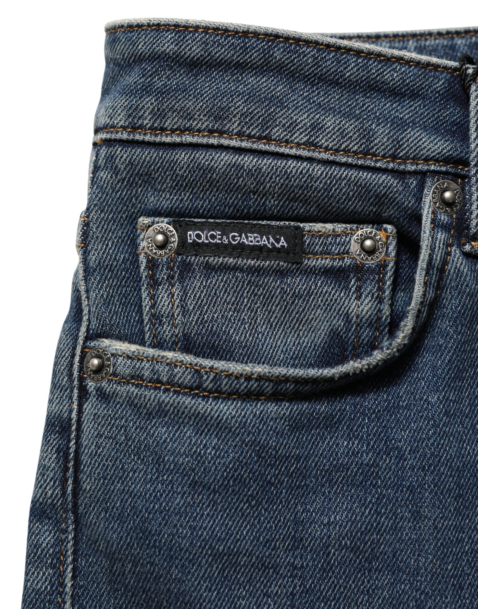Blue Cotton Stretch Skinny Denim Trouser Jeans