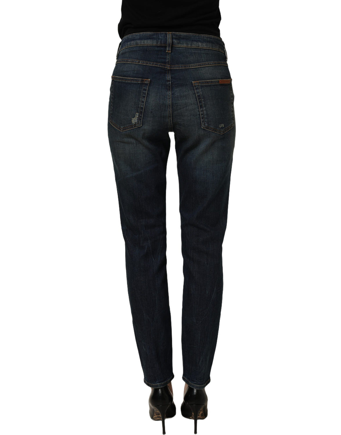 Blue Cotton Stretch Skinny Denim Jeans