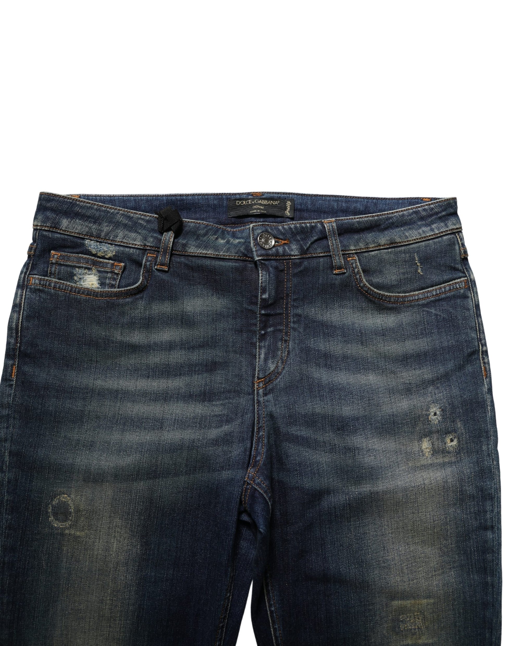 Blue Cotton Stretch Skinny Denim Jeans