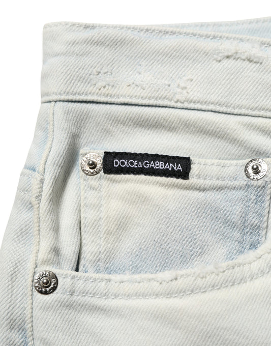 Light Blue Cotton Stretch Skinny Denim Jeans