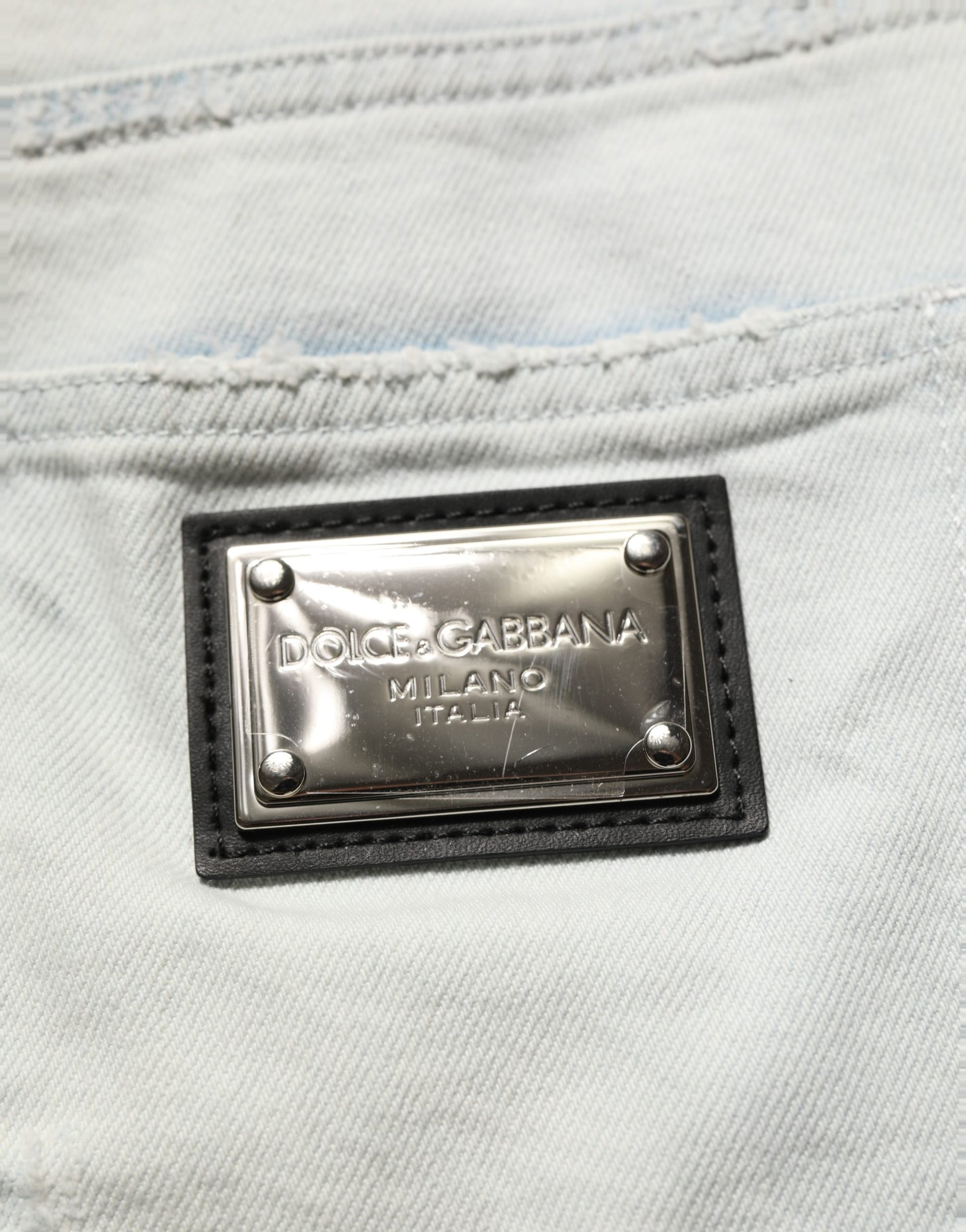Light Blue Cotton Stretch Skinny Denim Jeans