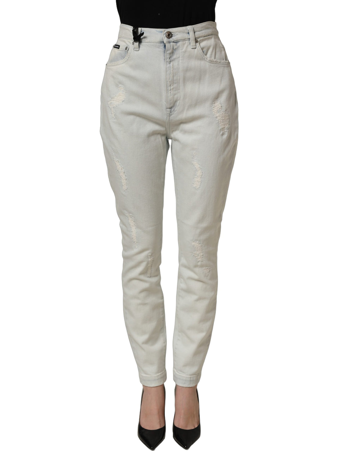 Light Blue Cotton Stretch Skinny Denim Jeans