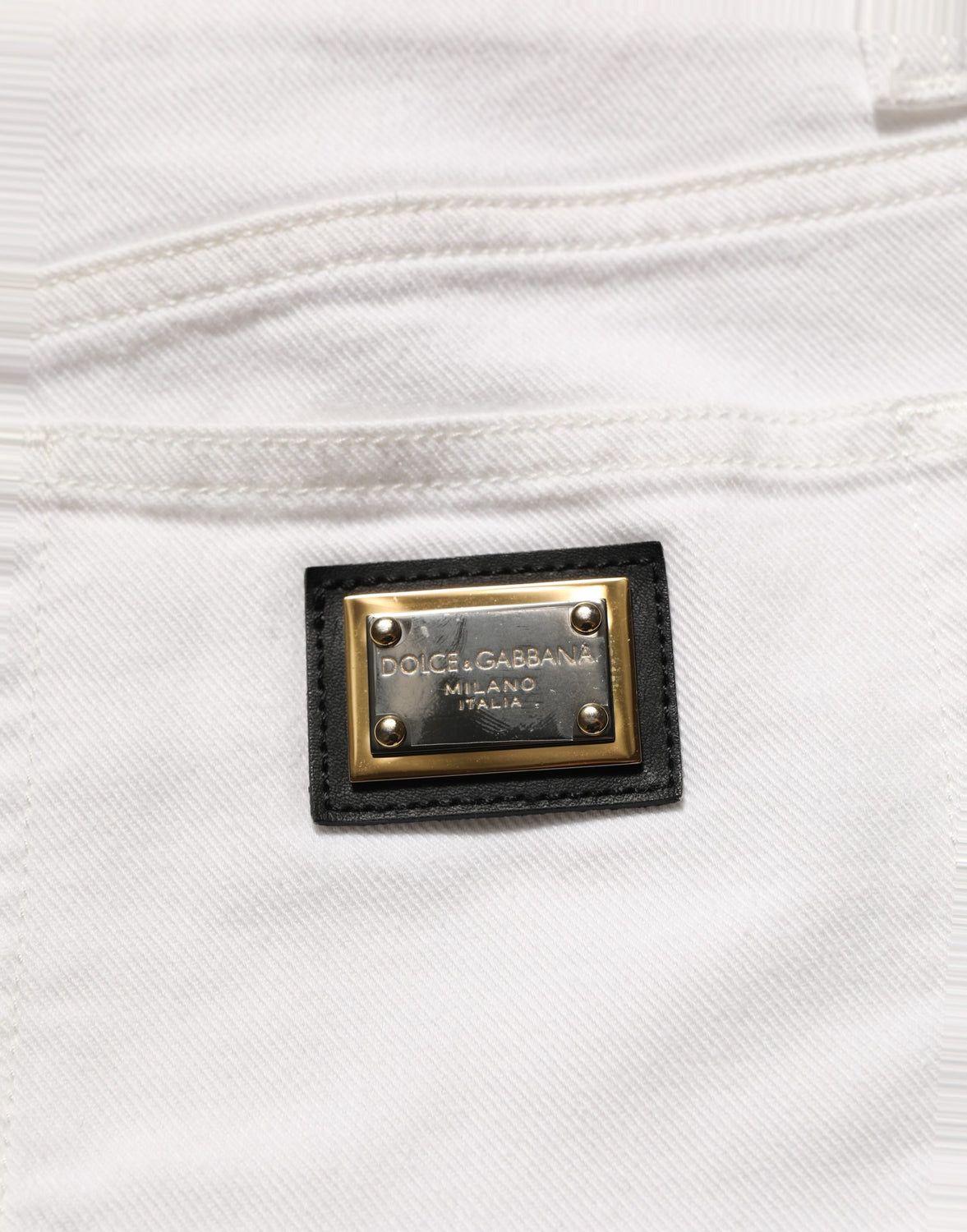 White Cotton Stretch Skinny Denim Jeans