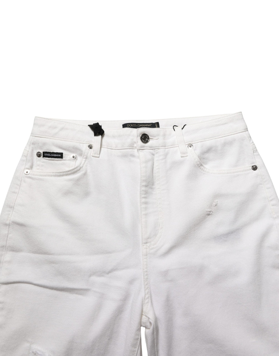 White Cotton Stretch Skinny Denim Jeans