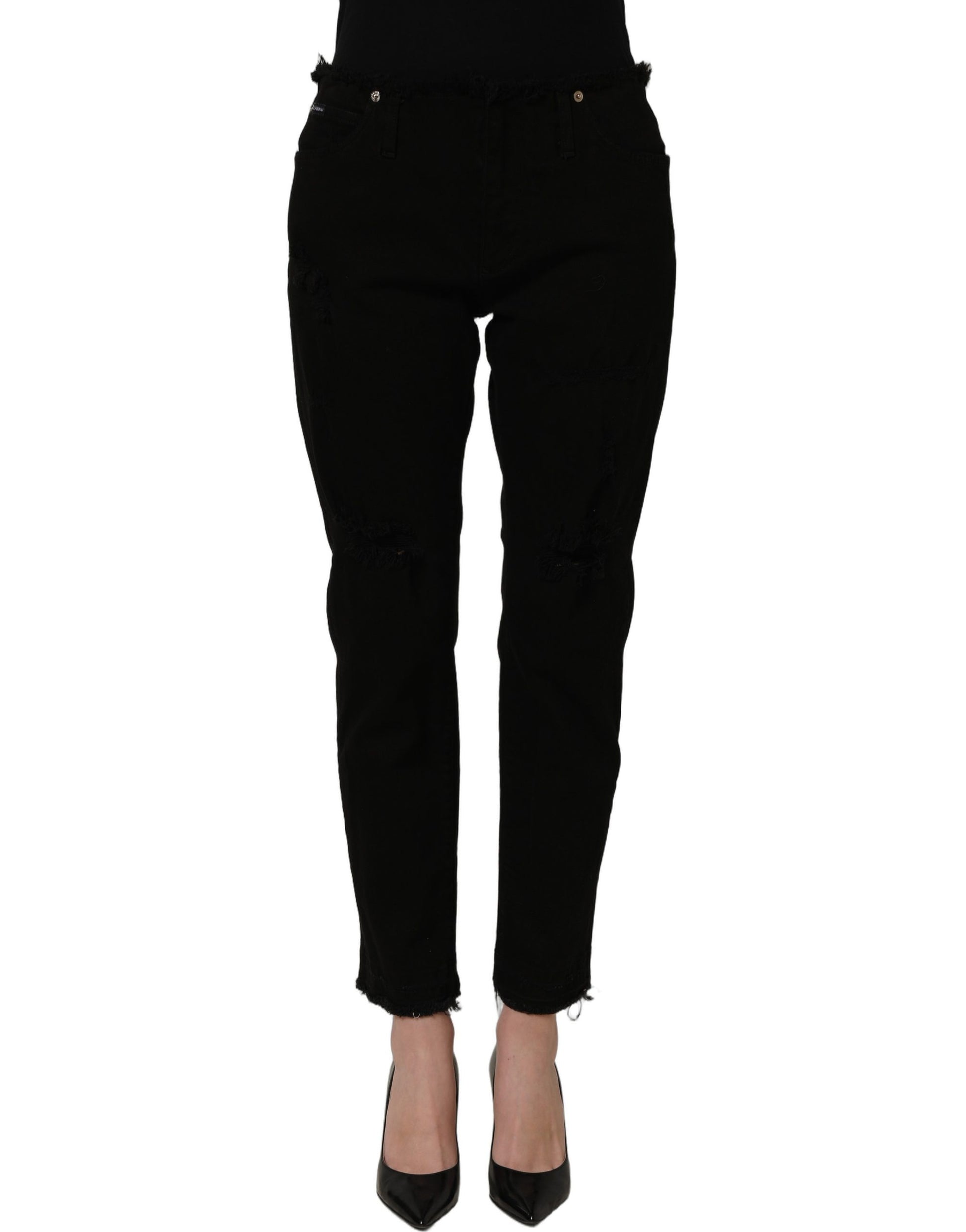 Black Cotton Skinny Denim Trouser Jeans