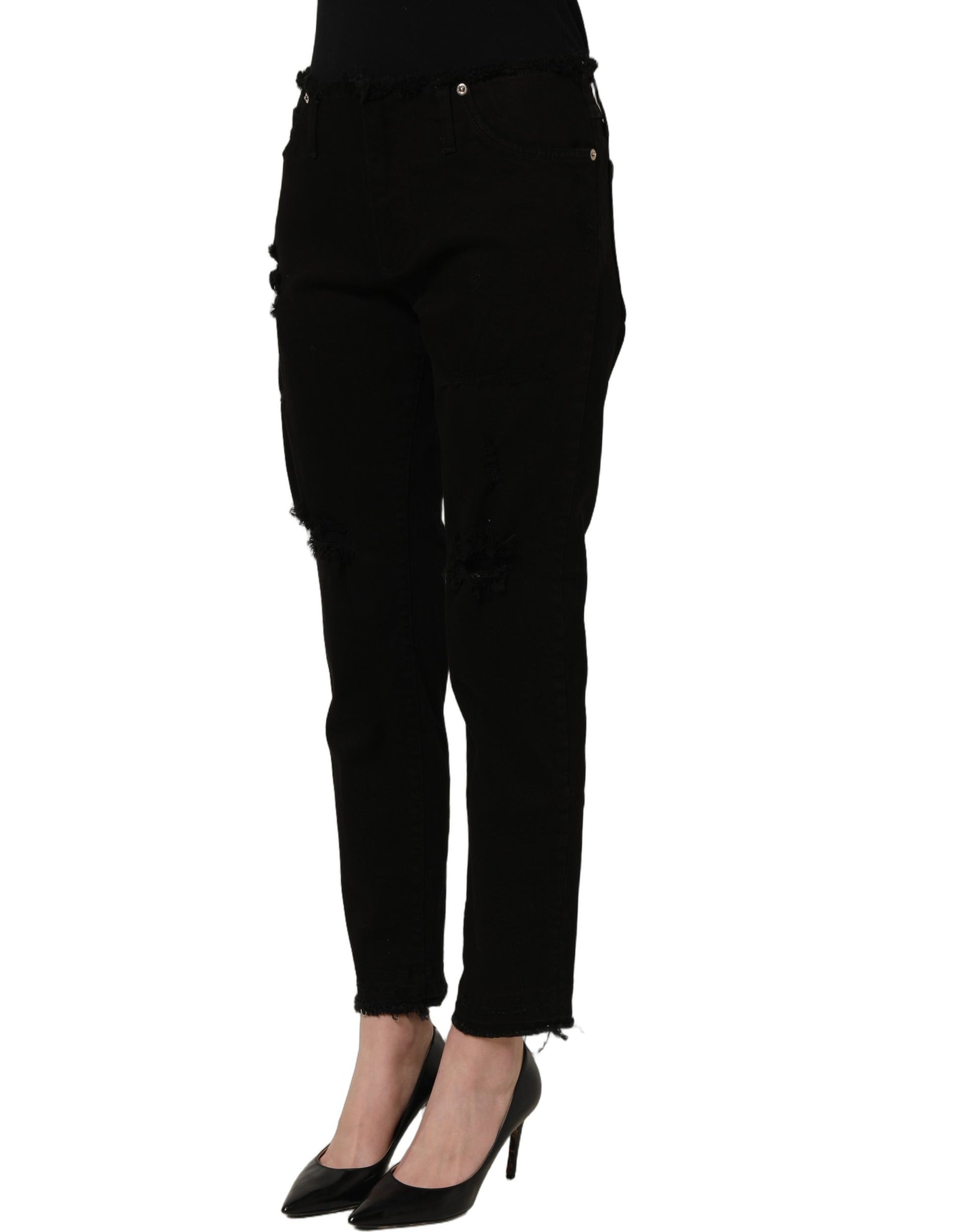 Black Cotton Skinny Denim Trouser Jeans