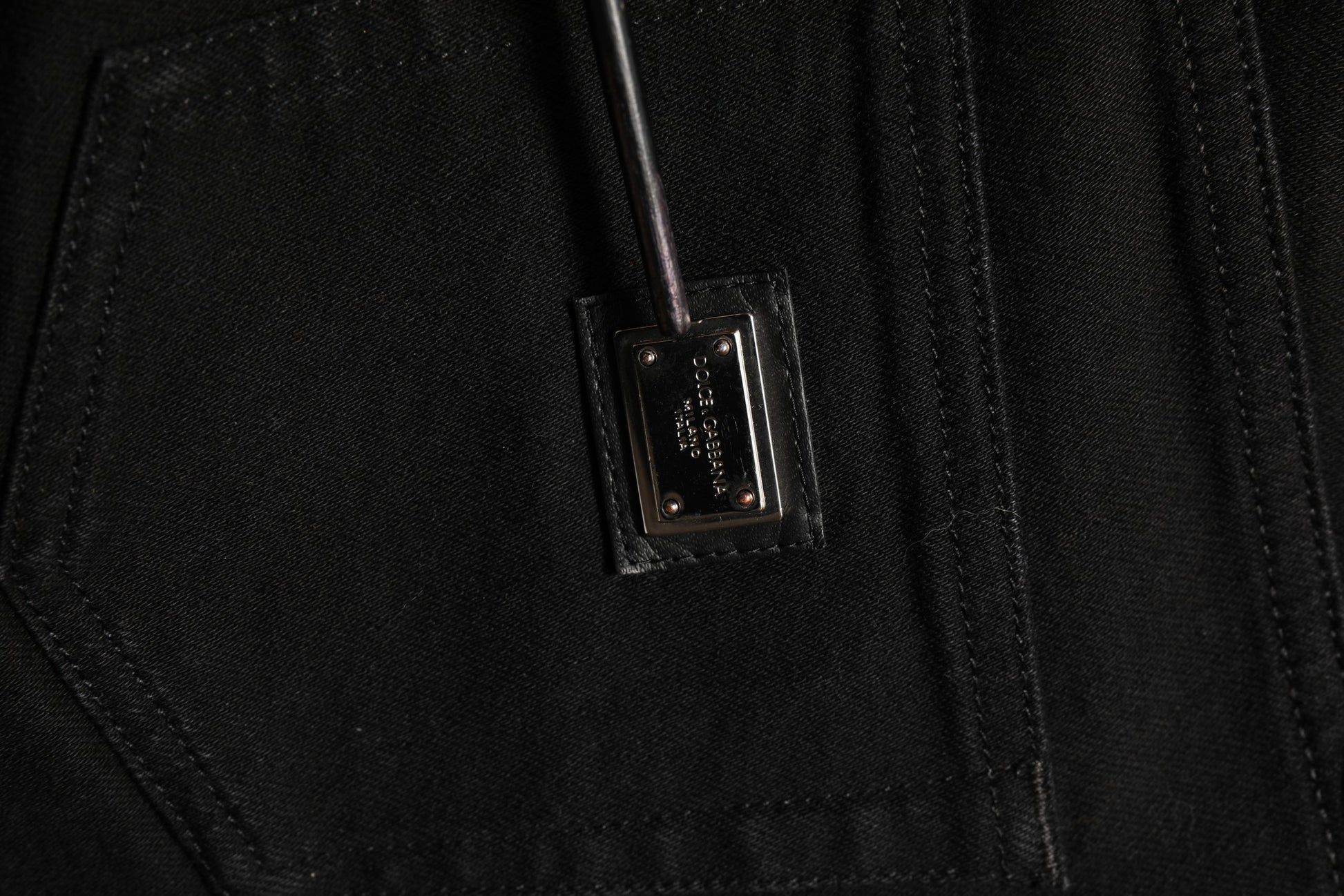 Black Cotton Stretch Skinny Denim Jeans