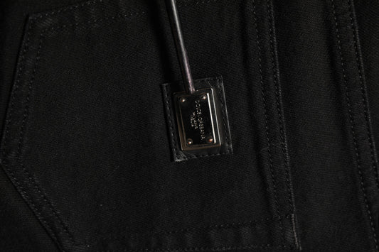 Dark Gray Cotton Stretch Skinny Denim Jeans