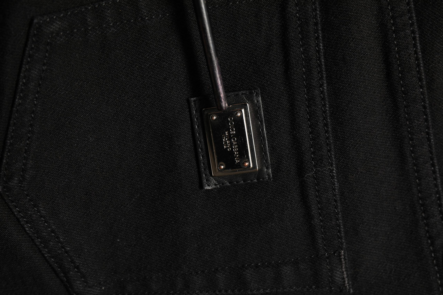 Black Cotton Stretch Skinny Denim Jeans