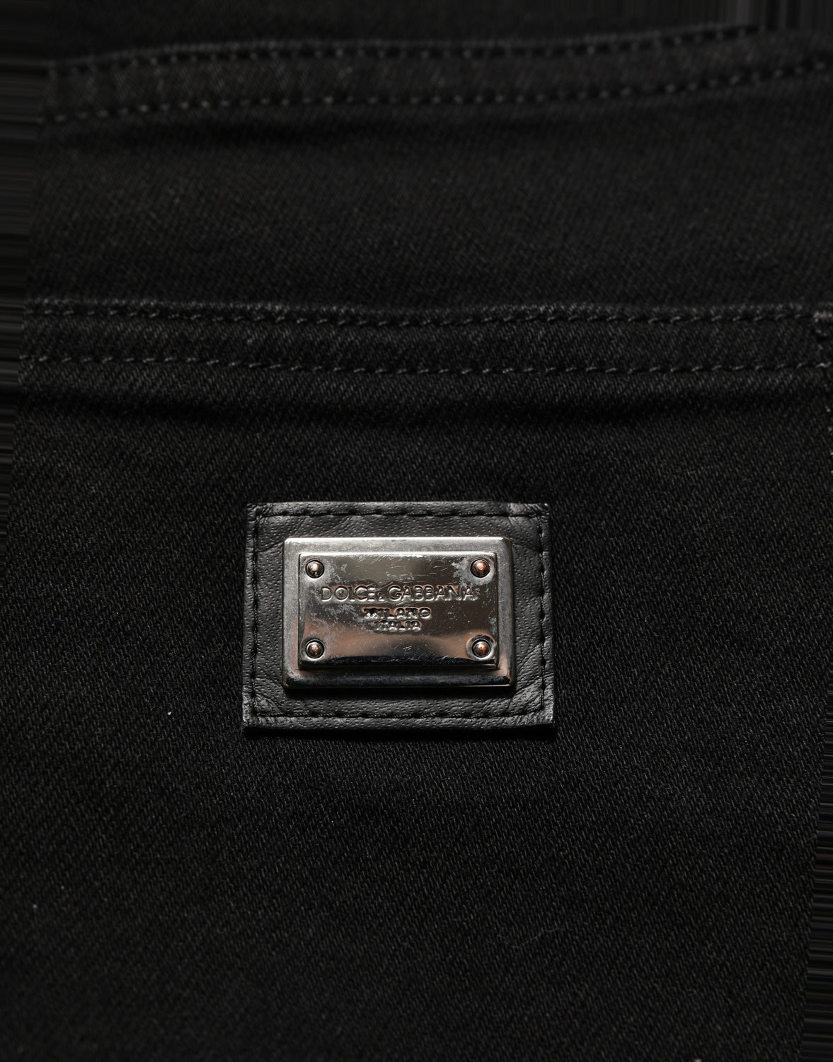 Black Cotton Stretch Skinny Denim Jeans