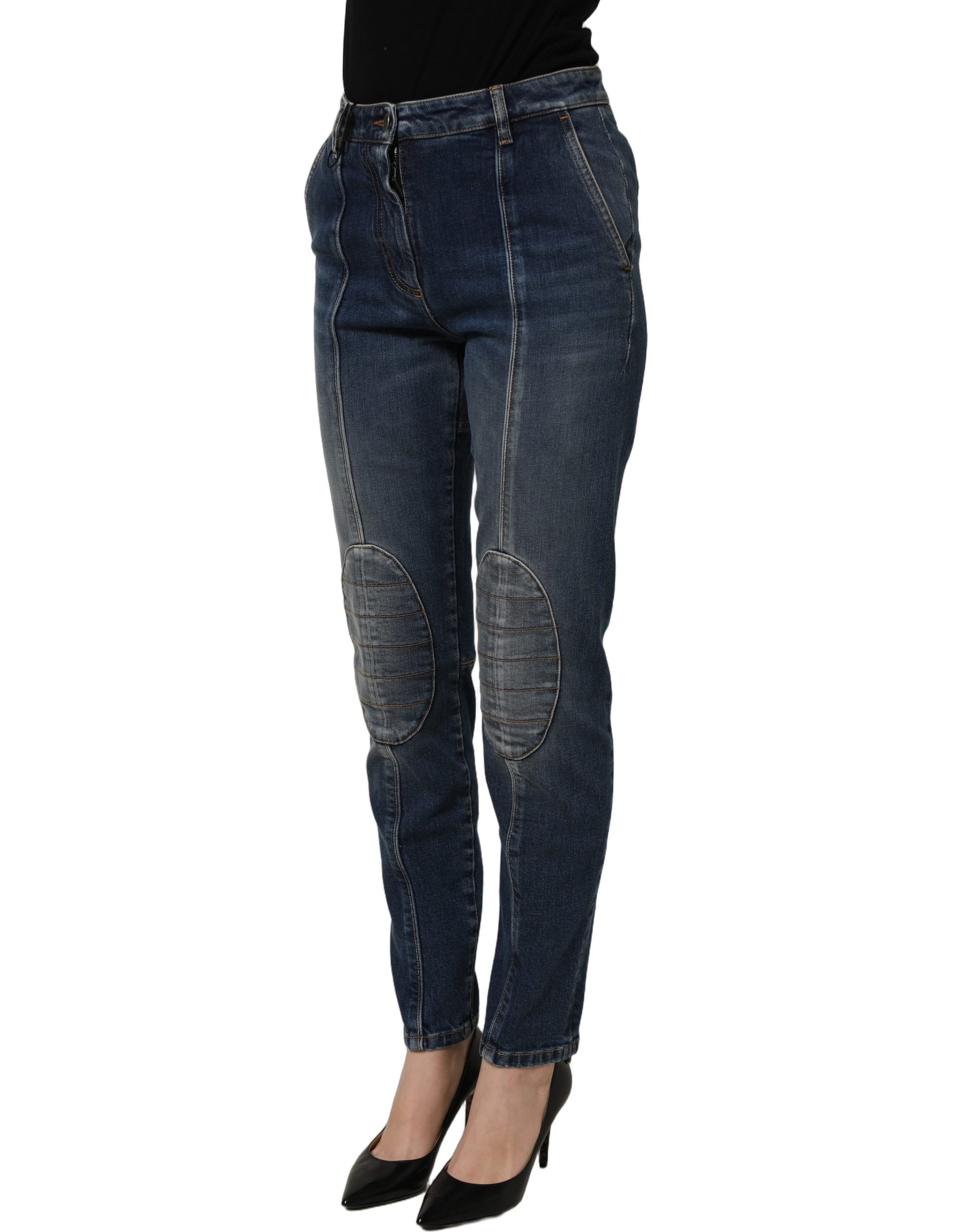 Dark Blue Cotton Stretch Skinny Denim Jeans