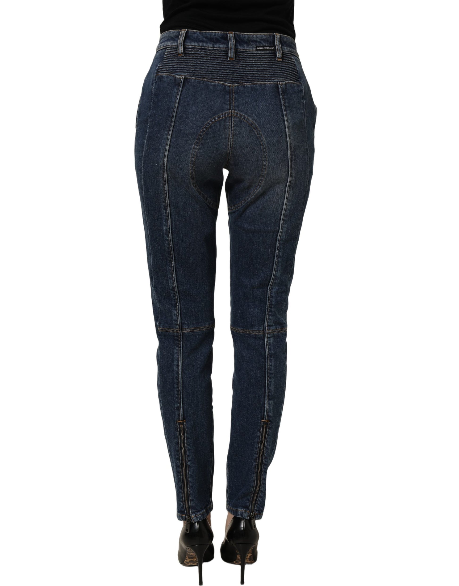 Dark Blue Cotton Stretch Skinny Denim Jeans