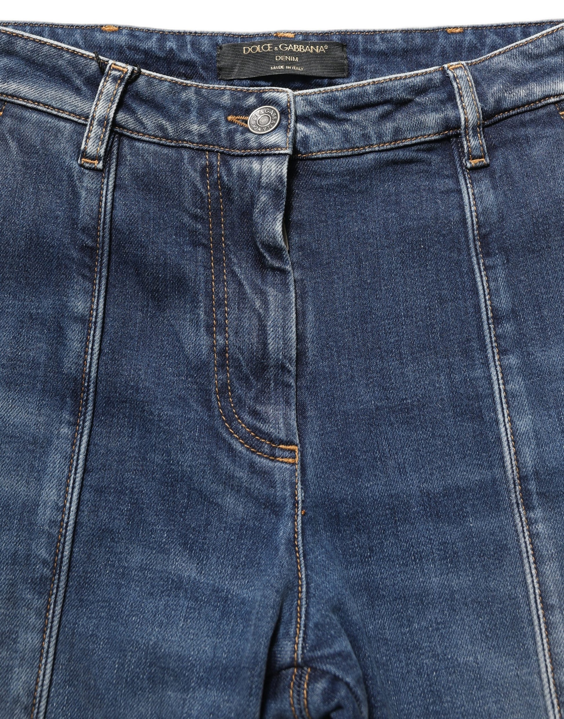 Dark Blue Cotton Stretch Skinny Denim Jeans
