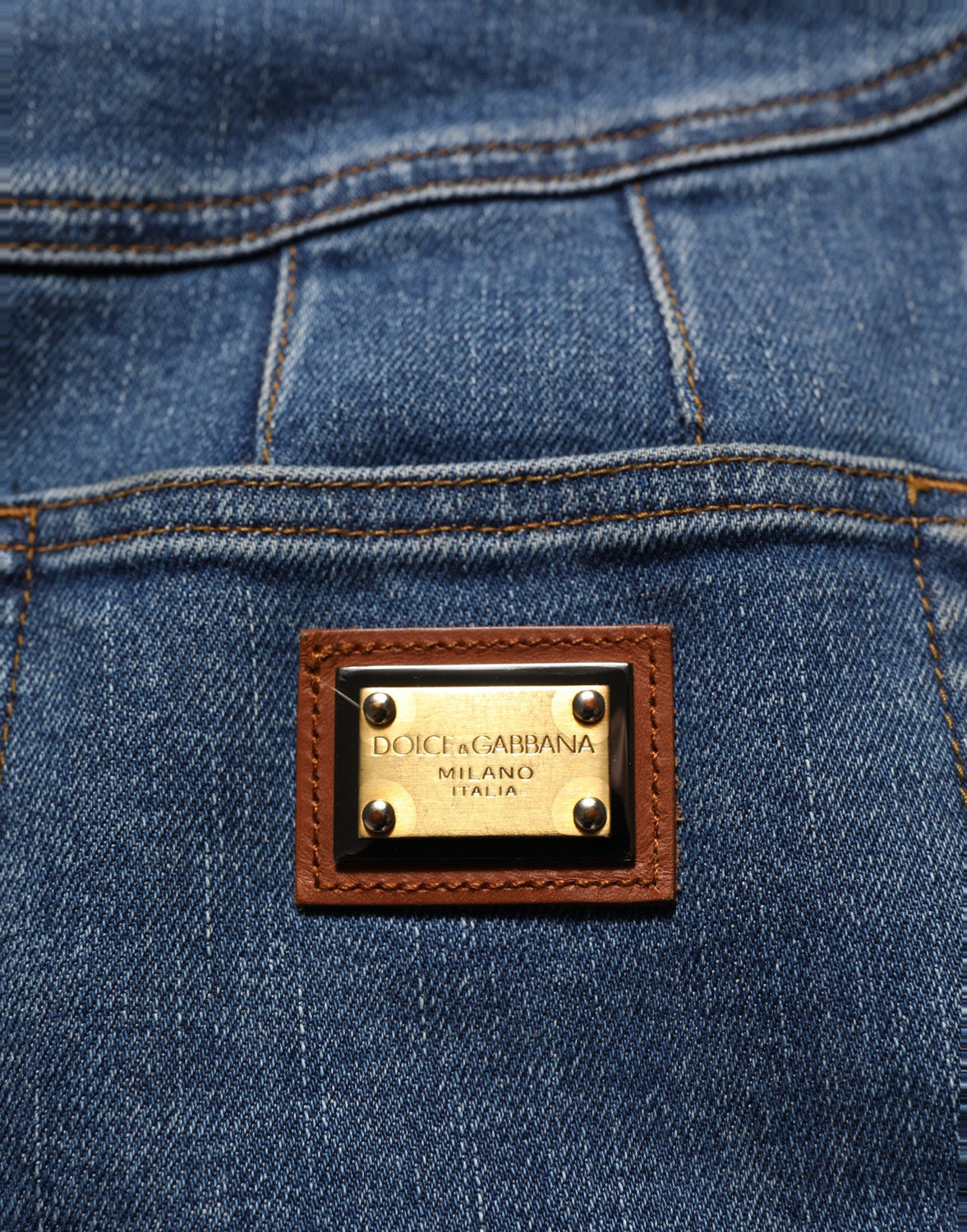 Dark Blue Cotton Stretch Tapered Denim Jeans