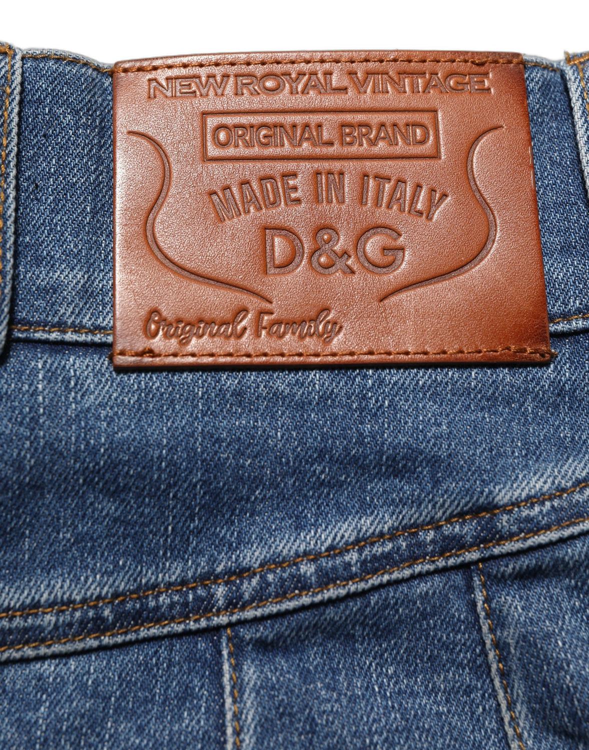 Dark Blue Cotton Stretch Tapered Denim Jeans