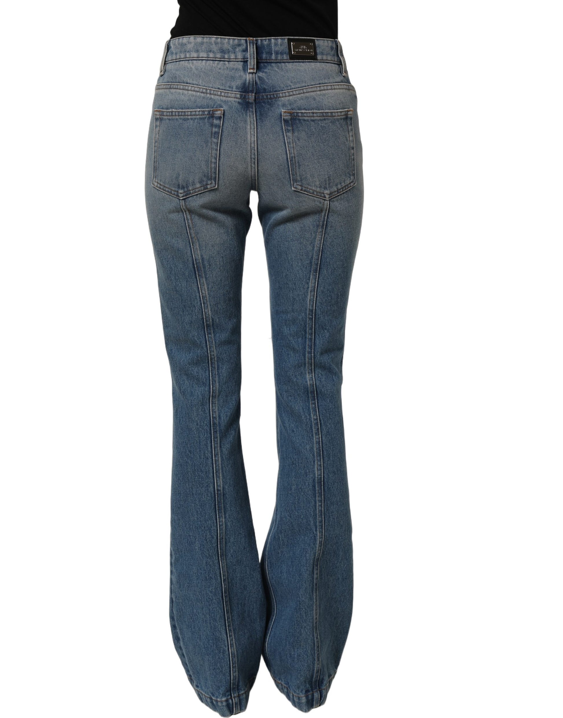 Blue Cotton Boot Cut Denim Trouser Jeans